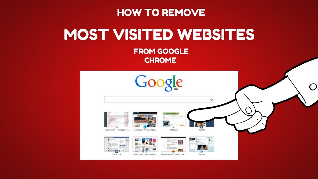 google homepage remove most visited sites