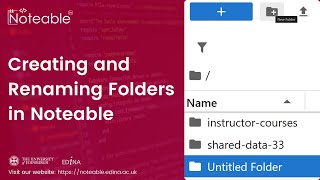 Creating and Renaming Folders in Noteable