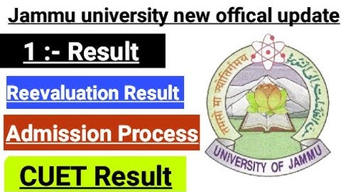 Cluster university new update|Jammu university new offical update|New admission process in J&k|