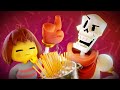 Papyrus and frisk  let him cook undertale 3d animation