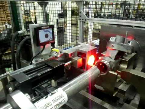 Newest Roll pin insertion press with vision optics - YouTube