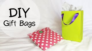 DIY Paper GIFT BAGS | 2 Easy Methods