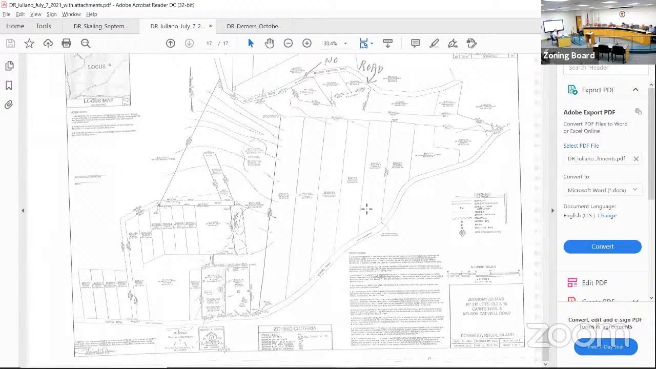 Town of Coventry Zoning Board Meeting October 6, 2021 YouTube