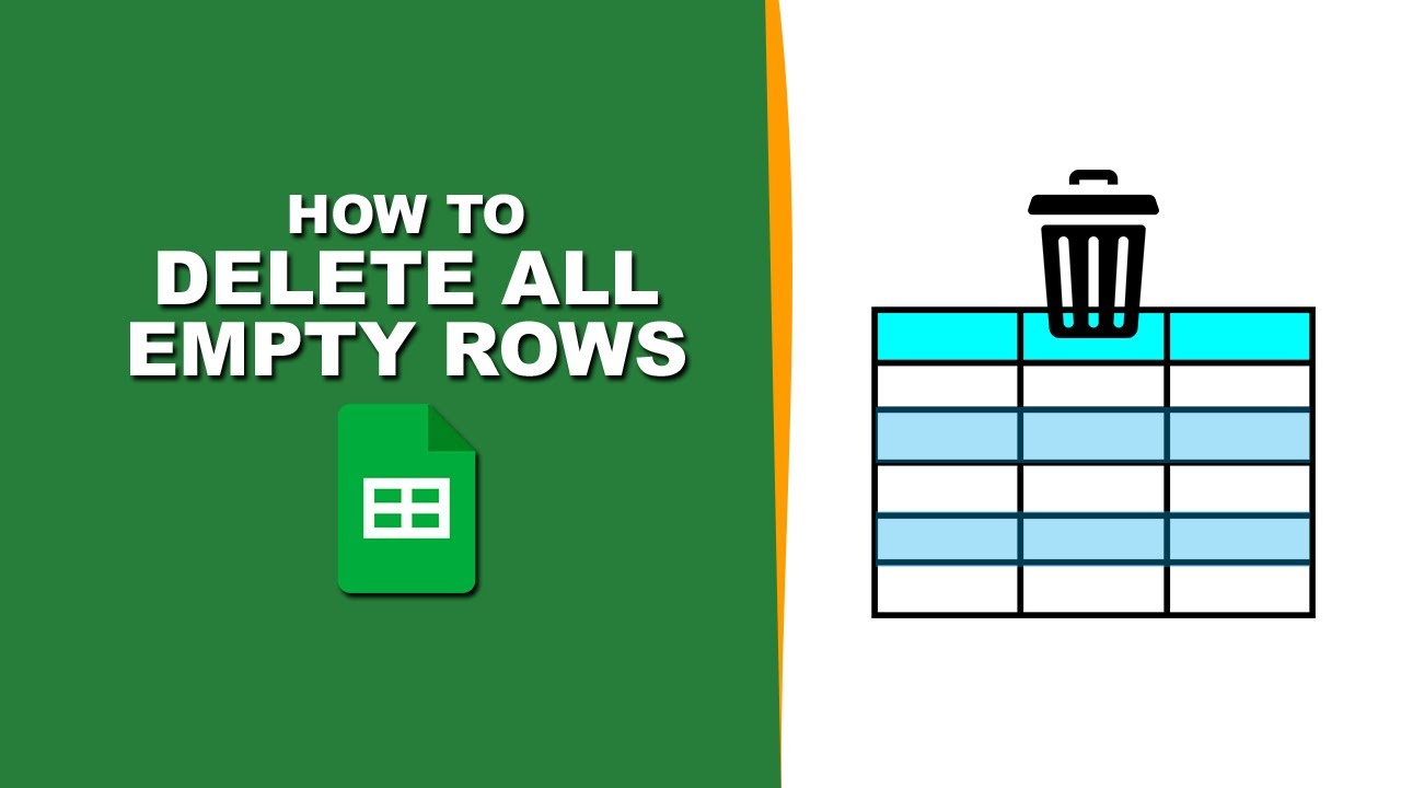 how to delete all empty rows in google sheets - YouTube