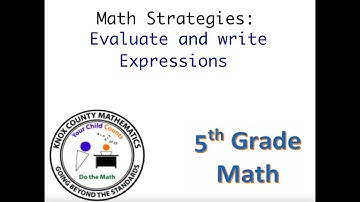 5th Grade Lesson 19 Evaluate and Write Expressions Strategy Video