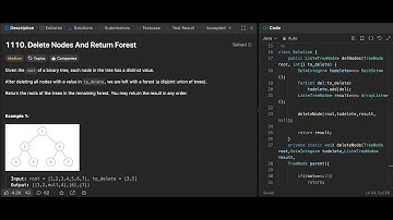 LeetCode 1110. Delete Nodes And Return Forest | Tree
