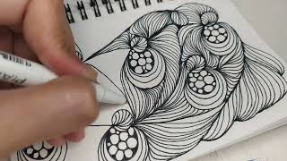 Zentangle Art #57 | Zentangle Art for Beginners | Doodle Art | Zentangle Patterns