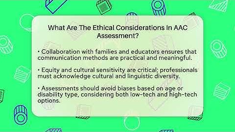What Are The Ethical Considerations In AAC Assessment? - Special Education Learning