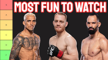 The MOST FUN To Watch UFC Fighters Tier List