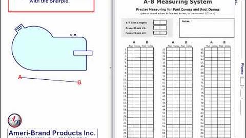 A-B Swimming Pool Cover & Swimming Pool Dome Measuring Tutorial