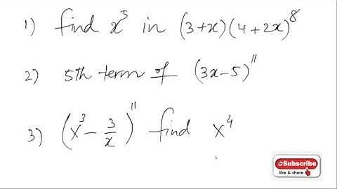 Binomial Theorem finding some terms in the expantion