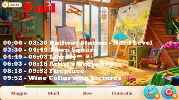 Manor Matters Hidden Objects Levels Fail HD on Hall Day 3 - Part 10 | library, railway station