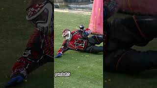 Slide to snake in slow motion #shorts #paintball #speedball #paintballing