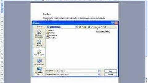 ECDL: Text Editing - saving and opening files