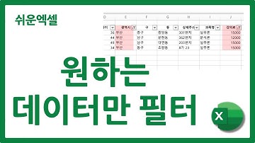 엑셀 원하는 데이터만 보기 방법