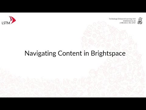 Navigating Content in Brightspace