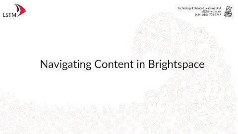 Navigating Content in Brightspace