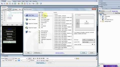 Como Criar Menu no Dreamweaver