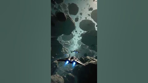 Spaceship Asteroid Field #DreamTrackAI #DreamScreenAI #scifi #aivideo #ai