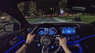 2023 MercedesAMG GT 63 S Coupe POV Night Drive (3D Audio)(ASMR)
