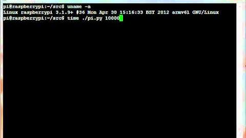 Calculate pi to 10.000 digits using Raspberry Pi