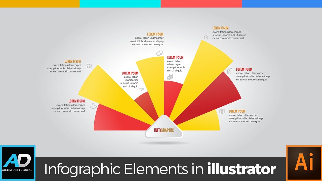 Infographic Elements Design template 006 | Adobe Illustrator 2021 Tutorial