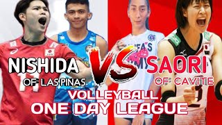 Nishida And Saori Of Manila Philippines Meet At Volleyball One Day League