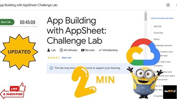 App Building with AppSheet  Challenge Lab||ARC105|| #quicklabs #quickstart #solutions #googlecloud