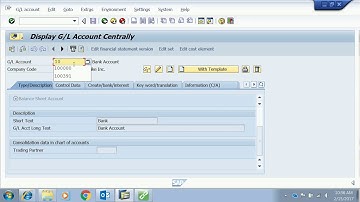 Create GL Account FS00