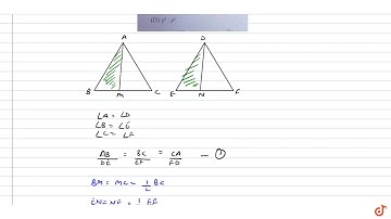 If the ratio of a pair of corresponding medians of two triangles is p:q, then what is the ratio...