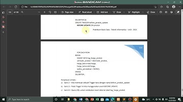 Basis Data Pertemuan 12 : Materi 12 -Trigger