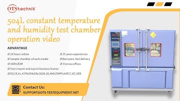 504L Environmental Test Chambers/Humidity Chamber | Climatic Chamber operation video