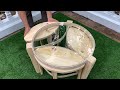 Smart And Ingenious Handcrafted Woodworking - How To Build Table Combine Chair Is Extremely Creative