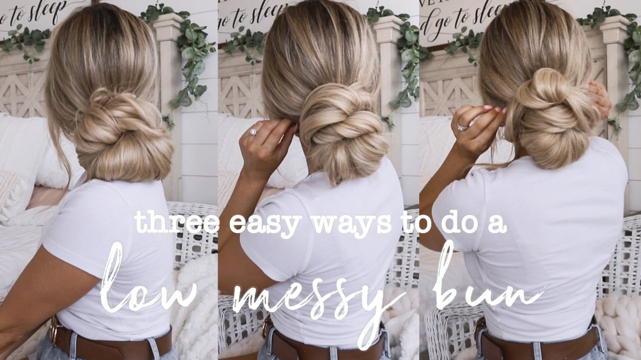 Three Easy Low Bun Hair Style Hacks OKEVAAA YouTube