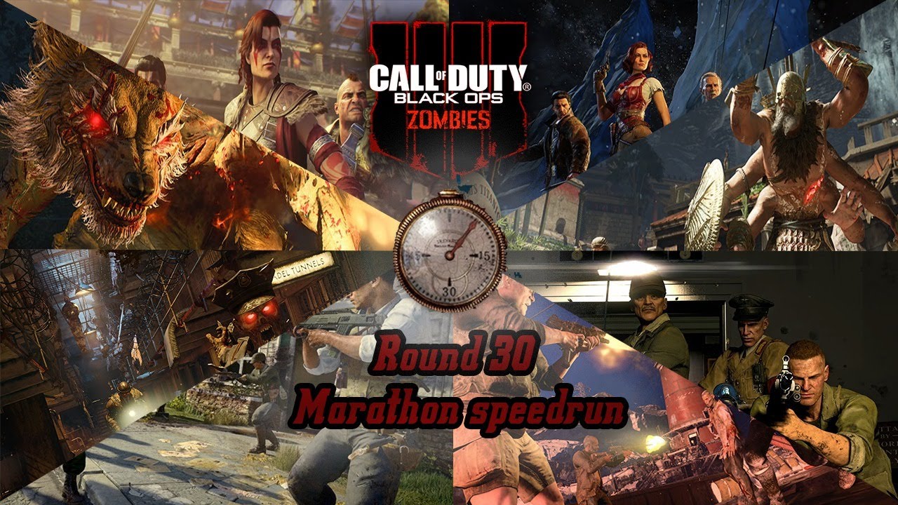 ALL BLACK OPS 4 ZOMBIE MAPS ROUND 30 SPEEDRUN MARATHON