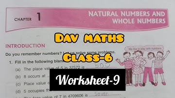 dav maths class-6/worksheet-9 chapter-1 natural number and whole numbers/how to solve ques of bodmas