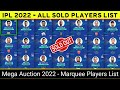 Tata IPL 2022 Mega Auction Live - All Sold out Players  & 70+ Sold Players, Price, Teams, Auction