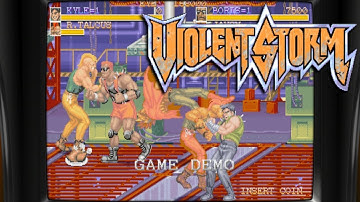Arcade - Violent Storm - Intro & Game Demo All characters
