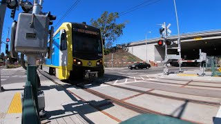 Fast Metro Expo Line Trains at Overland Ave, Barrington Ave, and Bagley Ave [4K]