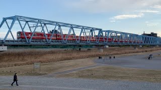 京急新1000形 1892編成+1500形 1525編成 エアポート急行 羽田空港行き 多摩川鉄橋通過