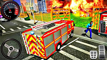 Emergency 911 Fire Truck Rescue Driver - US Firefighter Simulator 3D : Android Gameplay