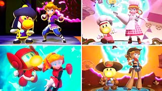 Princess Peach Showtime! - All Co-op Fights With Every Sparkla