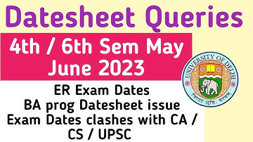 SOL 4th / 6th Semester Datesheet Queries 2023 | ER exam/ Exam Date clash issue | Ameeninfo