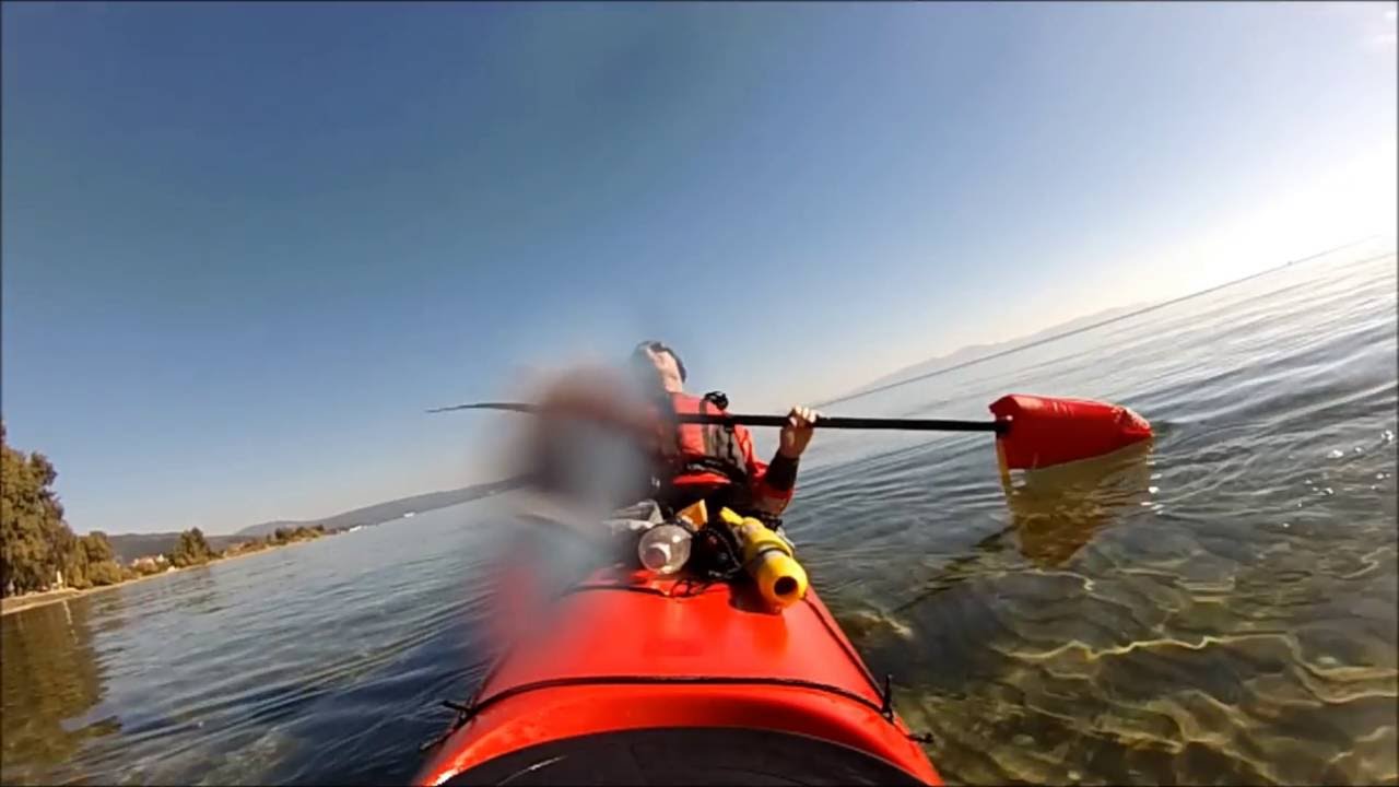 Using a paddle float to practise a Greenland sea kayak ...