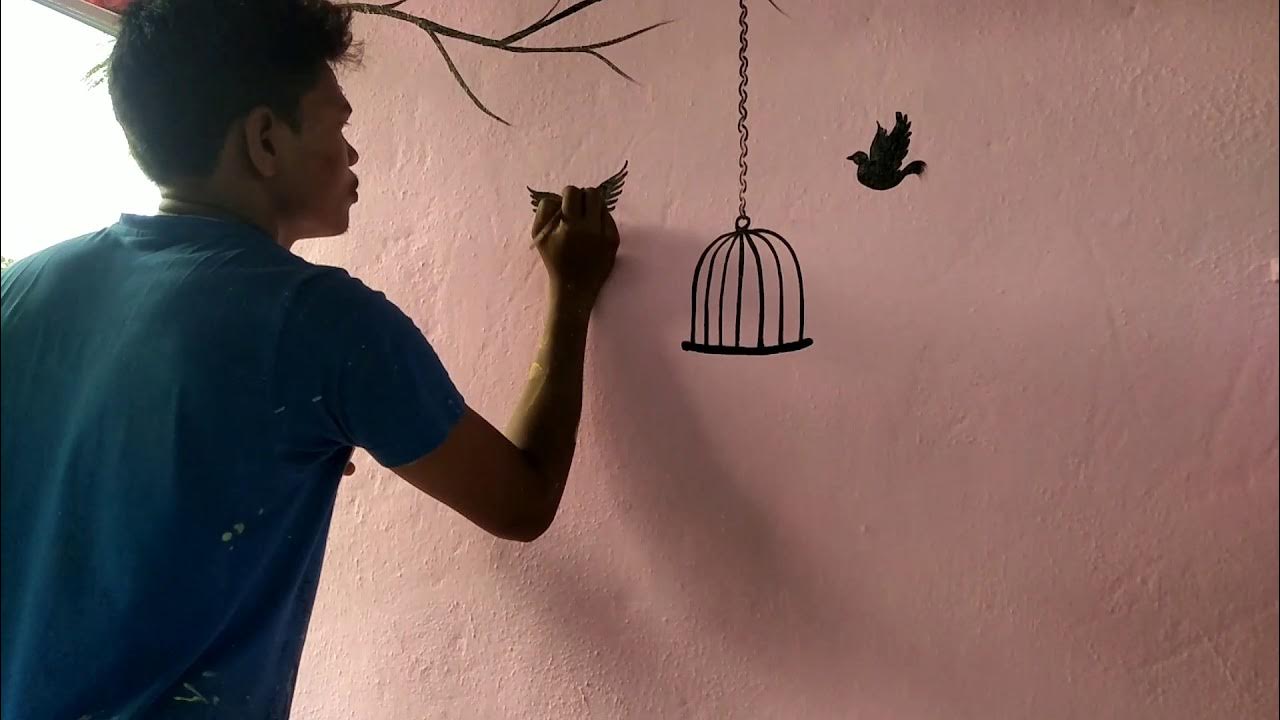 A simple wall painting... - YouTube