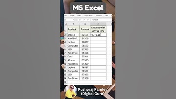 Excel में GST @ 18% के साथ Amount की Calculation कैसे करें? | Excel Tips & Tricks | #shorts #excel