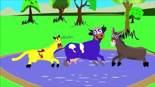 Çocuklar Için Eğlenceli Eğitici Çizgi Film İzle Hayvanlar Eşek At İnek Hayvan Sesleri
