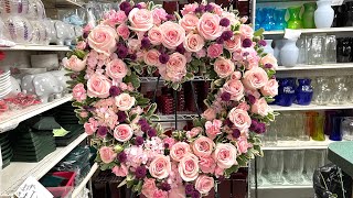 How to make a flower heart standing spray with pink roses