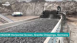 Powerscreen H6203R horizontal screening of granite chippings, Germany