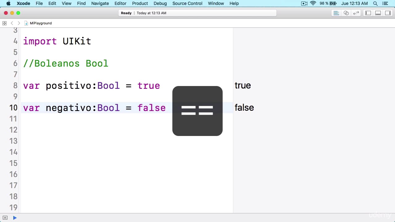 Tipo de dato boleano | Curso iOS 10 y Swift 3 Lección # 15 - YouTube